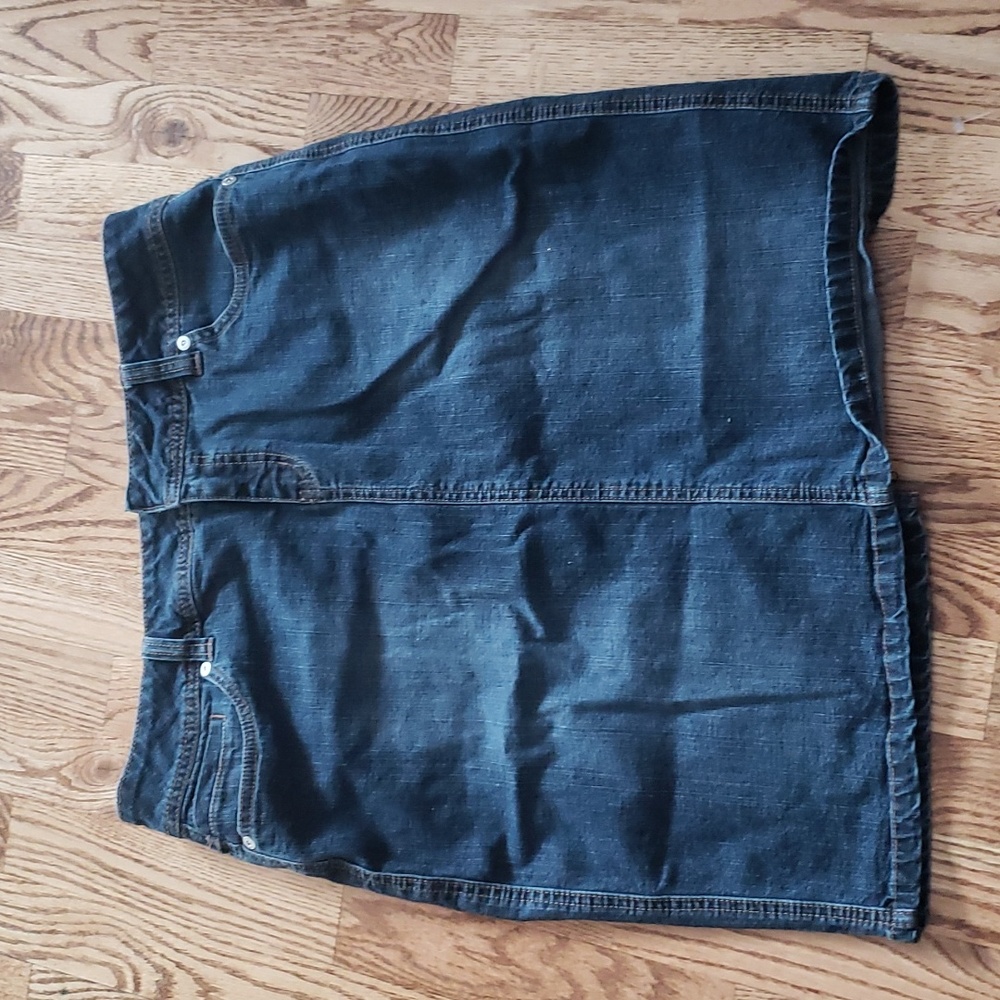 (13) contrast Denim Skirt Classic Country Cowgirl Contemporary
